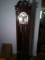 Contemporary Mahogany Piper Grandmother Clock with Half Moon Dial