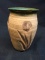 NC Artisan Pottery Vase with Pressed Flower Detail