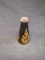 Hand painted Black Lacquered Gold Overlay Wooden Vase