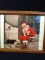 Vintage Framed Chessie the Cat Art Prints-Santa's Gift