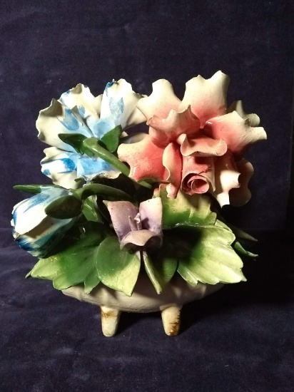 Early Porcelain Capodimonte Flower Bouquet