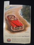 Vintage Unframed Advertisment-Plymouth