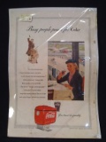 Vintage Unframed Advertisment-Busy People Pause for Coke