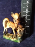 Antique Hand painted Japan Deer and Squirrel Figure