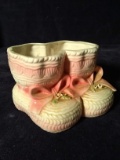Vintage Hand painted Japan Baby Shoe Planter