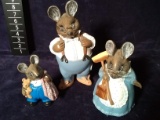 Ceramic Mouse Family Figures