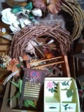 Grapevine Wreath, Painted Desk Box, Country Scrub Board