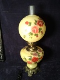 Early Antique Hand painted Double Globe Gone with the Wind Lamp