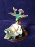 Porcelain Figure-Hummingbird with Flower