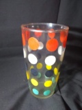 Vintage Multicolor Dot Glass