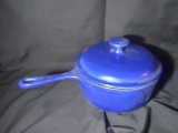American Collection Blue Cast Iron Lidded Pot-New