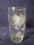 Etched Rose Glass Vase