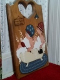Country Painted Wall Plaque Two in a Tub