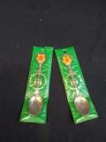 Pair Royal Military Souvenir Spoons