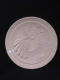 USA Frankoma Pottery Christmas Plate-1990 