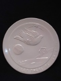 USA Frankoma Pottery Christmas Plate-1991 