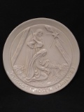 USA Frankoma Pottery Christmas Plate-1987  