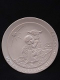 USA Frankoma Pottery Christmas Plate-1989 