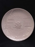 USA Frankoma Pottery Oklahoma Commorative Plate