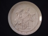 USA Frankoma Pottery Christmas Plate-1968 