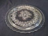 Vintage Crystal Footed Cake Plate