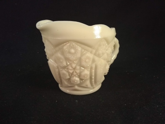 Vintage EAPG Milk Glass Pitcher