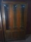 Mid Century Modern Oak China Cabinet with Glass Shelves