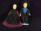 Miniature Porcelain Amish Boy and Girl Dolls