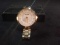 Contemporary Bulova Watch with Gold Tone Band