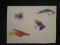Unframed Watercolor-Fly Fishing Lures Signed by Artist