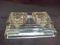 Antique Glass Double Inkwell Desk Caddy