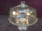 Vintage Glass Footed Domed Cake Plate