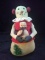 Contemporary Novelty Christmas Plush Decor-Snowwoman with Baby