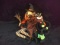 Contemporary Novelty Plush Halloween Decor-Witch with Cat