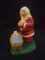 Contemporary Ceramic Christmas Figurine-Santa with Baby Jesus
