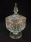Vintage Lead Crystal and Etched Covered Candy Dish