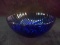 Contemporary Cobalt Blue Ribbed Bowl
