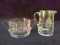 Vintage Glass Etched Sugar and Creamer
