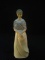 Contemporary Lladro Style Figurine Lady with Fan