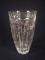 Lead Crystal Vase with Etched Flowers