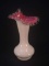 Vintage Fenton Pink Luster Jack in the Pulpit Vase