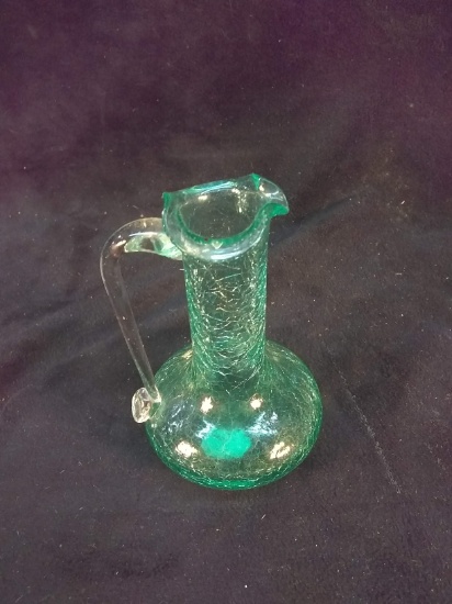 Vintage Green Crackle Pitcher