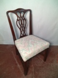 Antique Walnut Chippendale Side Chair with Flamestitch Seat