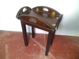 Contemporary Mahogany Butler's Table/Tray with Removable Top