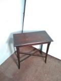 Vintage Mahogany Side Table with Criss Cross Support