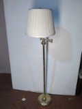 Brass Floor Lamp with Adjustable Arm