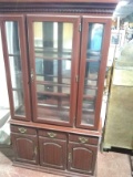 Laminate Lighted 2 Piece China Cabinet