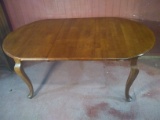 Vintage Cherry Dining Table with Cabriole Legs