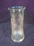 Crystal and Etched Vase