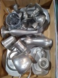 Assorted Pewter Candlesticks and Vases